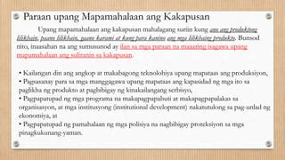 paraan para mapamahalaan ang kakapusan .